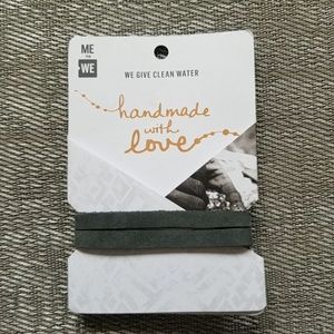 Real Leather Bracelet in Dark Sage